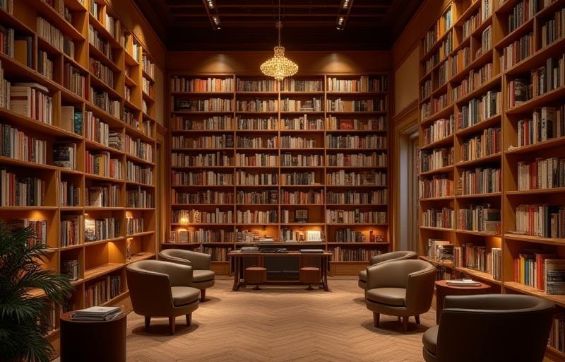 Cozy interior of Dar Al Ilm Books with bookshelves and reading nooks